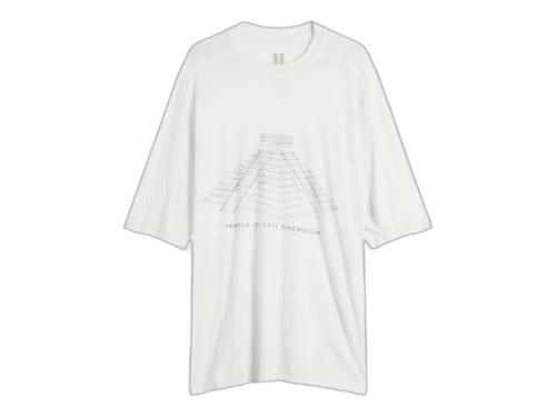 Rick Owens Jumbo Ss T-Shirt Milk Wash/Black